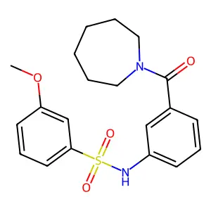 N-[3-(1-azepanylcarbonyl)phenyl]-3-methoxybenzenesulfonamide structure