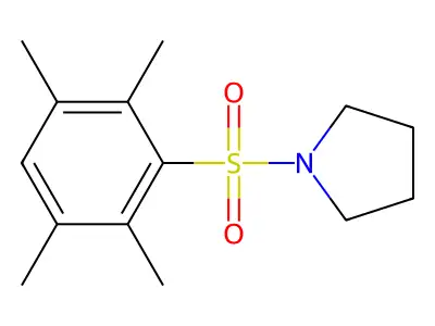 1-((2,3,5,6-Tetramethylphenyl)sulfonyl)pyrrolidine structure