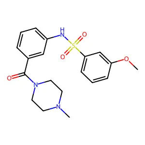 3-methoxy-N-[3-(4-methylpiperazine-1-carbonyl)phenyl]benzenesulfonamide structure