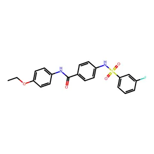 N-(4-ethoxyphenyl)-4-[(3-fluorophenyl)sulfonylamino]benzamide structure