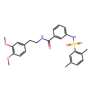 N-[2-(3,4-dimethoxyphenyl)ethyl]-3-[(2,5-dimethylphenyl)sulfonylamino]benzamide structure