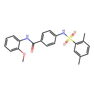 4-[(2,5-dimethylphenyl)sulfonylamino]-N-(2-methoxyphenyl)benzamide structure