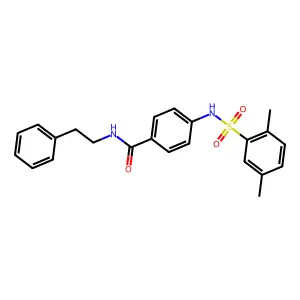 4-(2,5-Dimethylbenzenesulfonamido)-N-(2-phenylethyl)benzamide structure