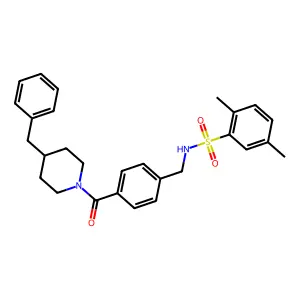 N-{4-[(4-benzyl-1-piperidinyl)carbonyl]benzyl}-2,5-dimethylbenzenesulfonamide structure