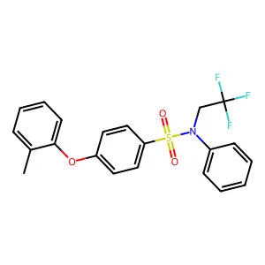 4-(2-methylphenoxy)-N-phenyl-N-(2,2,2-trifluoroethyl)benzene-1-sulfonamide structure