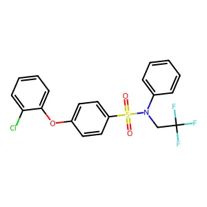4-(2-chlorophenoxy)-N-phenyl-N-(2,2,2-trifluoroethyl)benzenesulfonamide structure