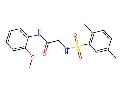 2-(2,5-dimethylbenzenesulfonamido)-N-(2-methoxyphenyl)acetamide structure