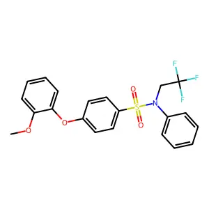 4-(2-methoxyphenoxy)-N-phenyl-N-(2,2,2-trifluoroethyl)benzenesulfonamide structure