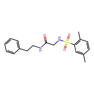 2-(2,5-dimethylbenzenesulfonamido)-N-(2-phenylethyl)acetamide structure