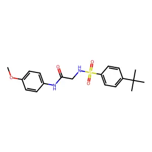 2-[(4-tert-butylphenyl)sulfonylamino]-N-(4-methoxyphenyl)acetamide structure