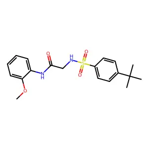 2-(4-tert-butylbenzenesulfonamido)-N-(2-methoxyphenyl)acetamide structure