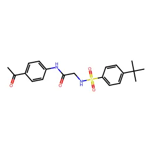 N-(4-acetylphenyl)-2-[(4-tert-butylphenyl)sulfonylamino]acetamide structure
