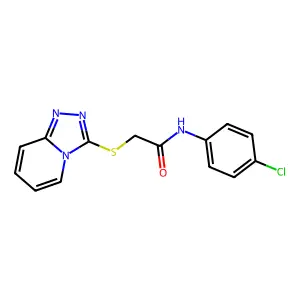 N-(4-chlorophenyl)-2-{[1,2,4]triazolo[4,3-a]pyridin-3-ylsulfanyl}acetamide structure