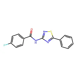 4-fluoro-N-(5-phenyl-1,2,4-thiadiazol-3-yl)benzamide structure