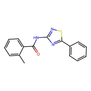 2-methyl-N-(5-phenyl-1,2,4-thiadiazol-3-yl)benzamide structure