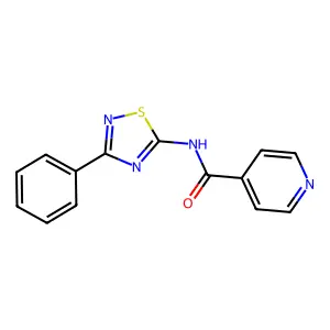 N-(3-phenyl-1,2,4-thiadiazol-5-yl)pyridine-4-carboxamide structure