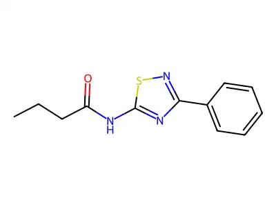 N-(3-phenyl-1,2,4-thiadiazol-5-yl)butanamide structure
