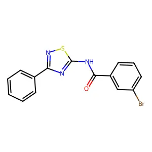 3-bromo-N-(3-phenyl-1,2,4-thiadiazol-5-yl)benzamide structure