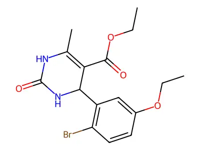 ethyl 4-(2-bromo-5-ethoxyphenyl)-6-methyl-2-oxo-1,2,3,4-tetrahydropyrimidine-5-carboxylate structure