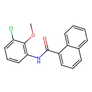 N-(3-chloro-2-methoxyphenyl)naphthalene-1-carboxamide structure