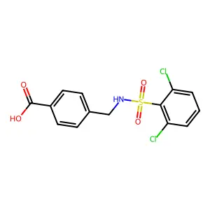 4-(((2,6-Dichlorophenyl)sulfonamido)methyl)benzoic acid structure