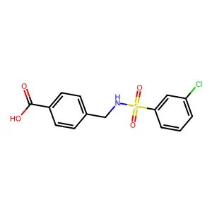 4-[[[(3-Chlorophenyl)sulfonyl]amino]methyl]benzoic acid structure