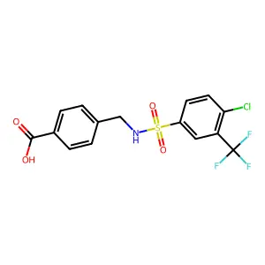 4-(((4-Chloro-3-(trifluoromethyl)phenyl)sulfonamido)methyl)benzoic acid structure