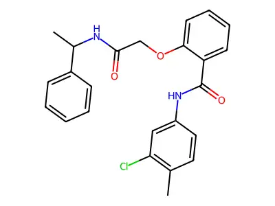 N-(3-Chloro-4-methylphenyl)-2-[2-oxo-2-[(1-phenylethyl)amino]ethoxy]benzamide structure