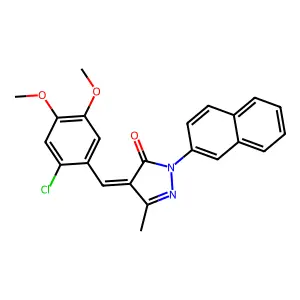 4-[(2-Chloro-4,5-dimethoxyphenyl)methylene]-2,4-dihydro-5-methyl-2-(2-naphthalenyl)-3H-pyrazol-3-one structure
