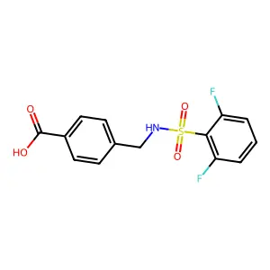 4-[[(2,6-Difluorophenyl)sulfonylamino]methyl]benzoic acid structure