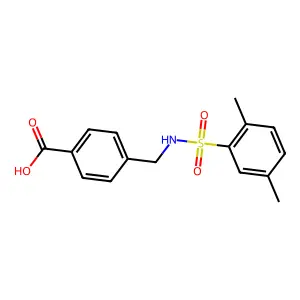 4-(2,5-Dimethylphenylsulfonylaminomethyl)benzoic acid structure
