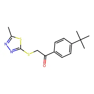 1-(4-Tert-butylphenyl)-2-[(5-methyl-1,3,4-thiadiazol-2-yl)sulfanyl]ethan-1-one structure