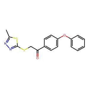 2-((5-Methyl-1,3,4-thiadiazol-2-yl)thio)-1-(4-phenoxyphenyl)ethanone structure