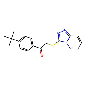 1-(4-Tert-butylphenyl)-2-([1,2,4]triazolo[4,3-a]pyridin-3-ylsulfanyl)ethanone structure