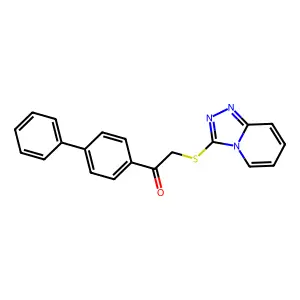 1-(4-Phenylphenyl)-2-([1,2,4]triazolo[4,3-a]pyridin-3-ylsulfanyl)ethanone structure