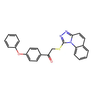 1-(4-Phenoxyphenyl)-2-{[1,2,4]triazolo[4,3-a]quinolin-1-ylsulfanyl}ethan-1-one structure