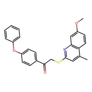 2-[(7-Methoxy-4-methylquinolin-2-yl)sulfanyl]-1-(4-phenoxyphenyl)ethan-1-one structure