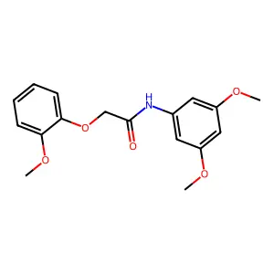 N-(3,5-dimethoxyphenyl)-2-(2-methoxyphenoxy)acetamide structure