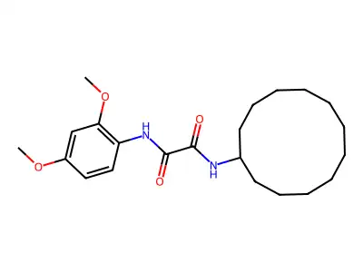 N-cyclododecyl-N'-(2,4-dimethoxyphenyl)oxamide structure