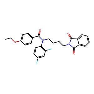 N-(2,4-difluorophenyl)-N-(4-(1,3-dioxoisoindolin-2-yl)butyl)-4-ethoxybenzamide structure