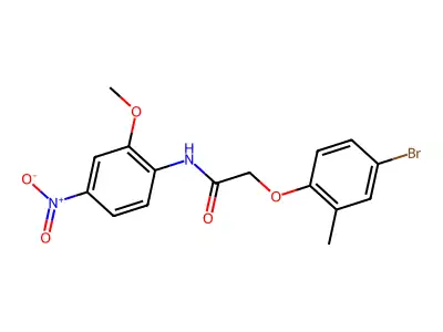 2-(4-bromo-2-methylphenoxy)-N-(2-methoxy-4-nitrophenyl)acetamide structure