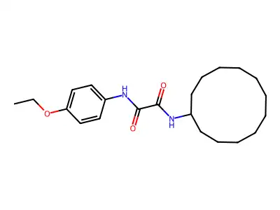 N-cyclododecyl-N'-(4-ethoxyphenyl)oxamide structure