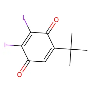 2,5-Cyclohexadiene-1,4-dione, 5-(1,1-dimethylethyl)-2,3-diiodo- structure