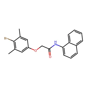 2-(4-bromo-3,5-dimethylphenoxy)-N-naphthalen-1-ylacetamide structure