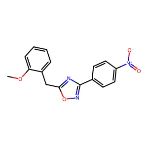 5-[(2-Methoxyphenyl)methyl]-3-(4-nitrophenyl)-1,2,4-oxadiazole structure