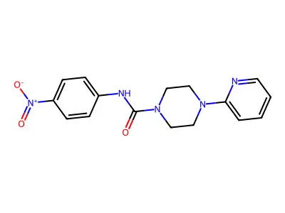 N-(4-nitrophenyl)-4-pyridin-2-ylpiperazine-1-carboxamide structure