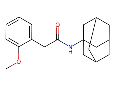 N-(1-adamantyl)-2-(2-methoxyphenyl)acetamide structure