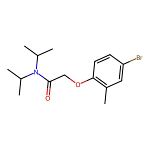 2-(4-bromo-2-methylphenoxy)-N,N-di(propan-2-yl)acetamide structure