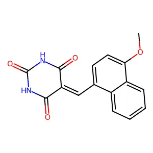 5-[(4-Methoxynaphthalen-1-yl)methylidene]-1,3-diazinane-2,4,6-trione structure