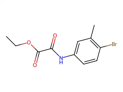 Ethyl [(4-bromo-3-methylphenyl)amino](oxo)acetate structure